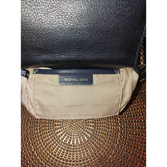 Michael Kors Mott Half Dome Pebbled Leather Crossbody - Picture 8 of 8